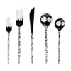 Shelton Metal Sand Drip Five Piece Flatware Set In Silver