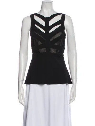 Pre-owned Sheri Bodell Asymmetrical Sleeveless Top In Gray