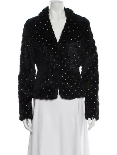 Pre-owned Sheri Bodell Fur Fur Jacket In Black