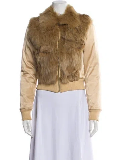 Pre-owned Sheri Bodell Fur Jacket In Neutral