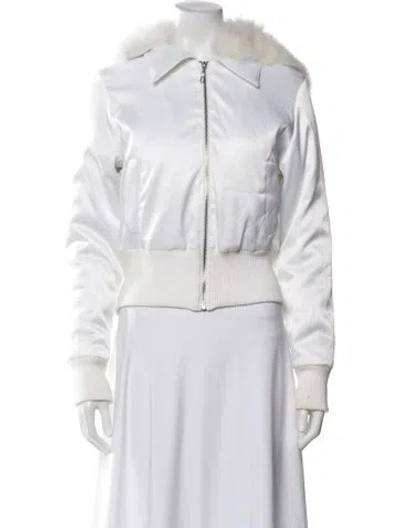 Pre-owned Sheri Bodell Fur Jacket In White