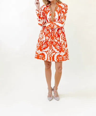 Sheridan French Abigail Dress In Pumpkin Brocade In Multi