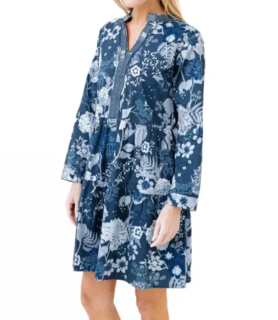 Sheridan French Abigail Dress In Wedgewood Flourish In Multi