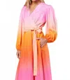 Sheridan French Annabel Dress In Peony Ombre In Multi