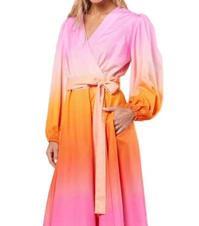 Sheridan French Annabel Dress In Peony Ombre In Multi