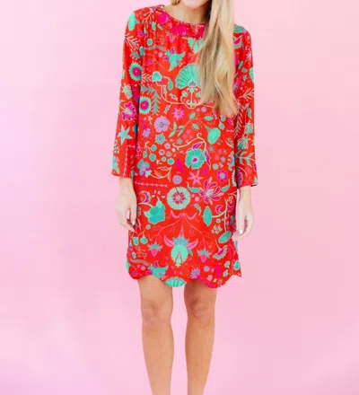 Sheridan French Blair Dress In Festive Floral In Multi