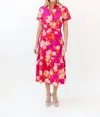 Sheridan French Gwyneth Dress In Dahlia Flourish In Multi