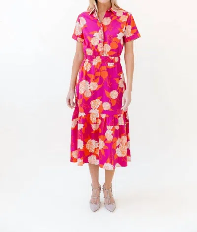 Sheridan French Gwyneth Dress In Dahlia Flourish In Multi