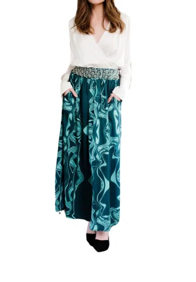 Sheridan French Lillian Skirt In Emerald Marble In Multi