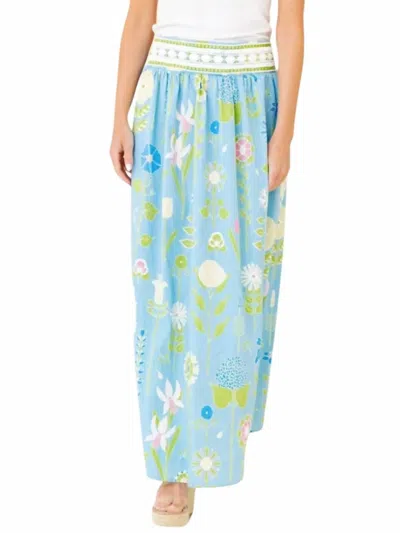Sheridan French Lillian Skirt In Secret Garden Sky In Multi