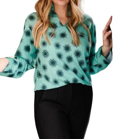 Sheridan French Liv Blouse In Peppermint Twinkle In Multi