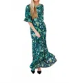 Sheridan French Michola Dress In Spruce Floral In Green