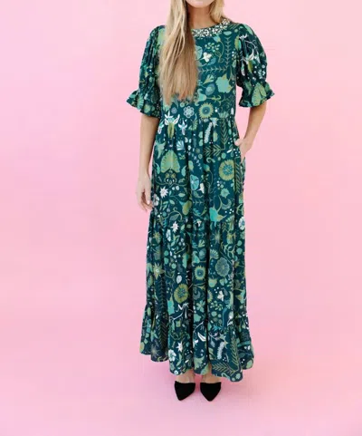 Sheridan French Michola Dress In Spruce Floral In Multi