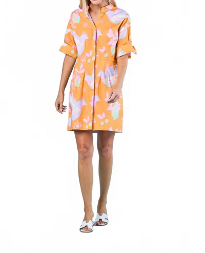 Sheridan French Parker Dress In Peachy Songbird In Orange