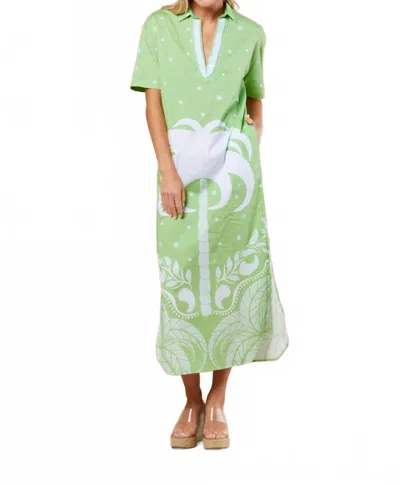 Sheridan French Reese Dress In Celedon Palmetto In Green