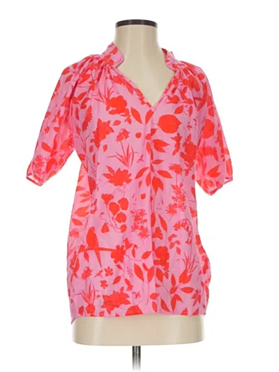 Sheridan French Short Sleeve Blouse In Pink