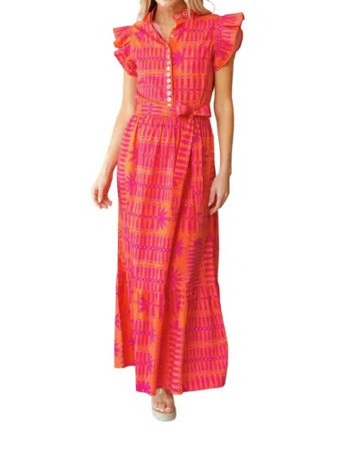 Sheridan French Taylor Dress In Fuchsia Botanical In Multi