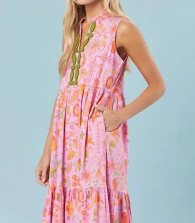 Sheridan French Tessa Dress In Pink Floral In Multi