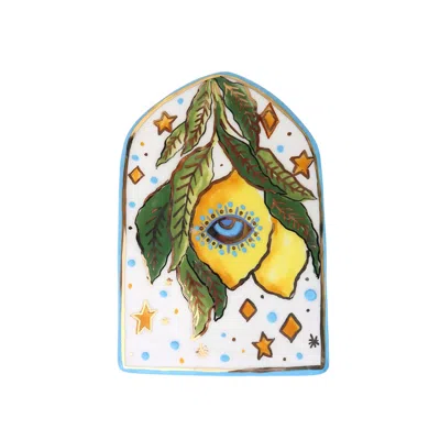 Sherie Boutik Amalfi Eye Lemon Wall Decor In Yellow