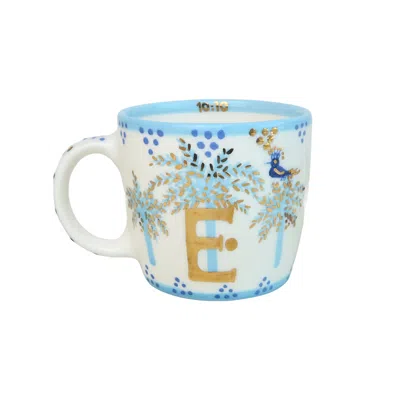Sherie Boutik Desert Bloom Mug - E Alphabet In Brown