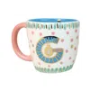 Sherie Boutik G Alphabet Mug Pink Handle In Pink