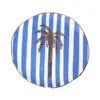 Sherie Boutik Gold Palm Tree + Royal Blue Stripe Plate In Multi
