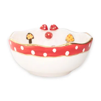 Sherie Boutik Happiness Mushroom Ceramic Bowl In Multi