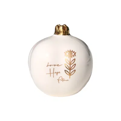 Sherie Boutik Love, Hope, Patience Pomegranate Decoration In Red