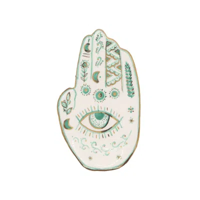 Sherie Boutik Rawya Teal Ceramic Tableware In Blue