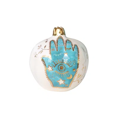 Sherie Boutik Turquoise Eye Khamsa Pomegranate In Multi