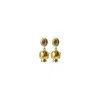 Sherie Boutik Women's Pomegranate And Green Tourmaline Earrings