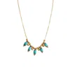 Sherie Boutik Women's Turquoise Charm Pavé Necklace