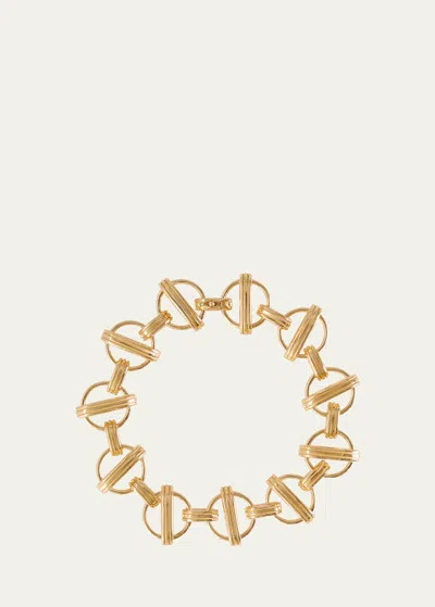 Sherman Field, 1967 18k Gold Orbit Link Chain Bracelet, 7.25" In Metallic