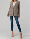 Shero Classic Plaid Blazer In Multi Brown In Multi