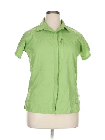 Pre-owned Sherpa Adventure Gear Short Sleeve Blouse In Green