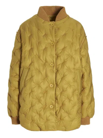 SHERPA YELLOW GANG REVERSIBLE BOMBER JACKET