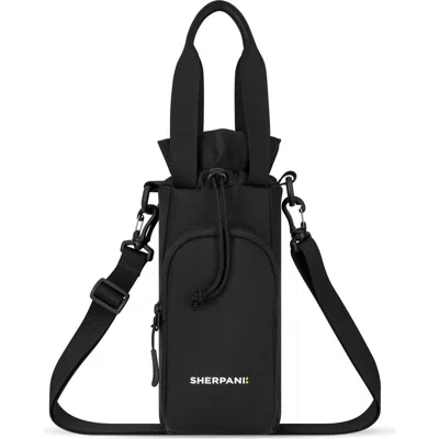Sherpani Izzie Cross Body Purse W/ Watter Bottle Holder In Black
