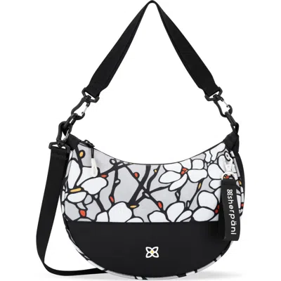 Sherpani Mina Medium Nylon Crescent Bag, Magnolia In Multi
