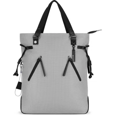 Sherpani Tempest Anti Theft 14l Convertible Backpack Tote In Silver