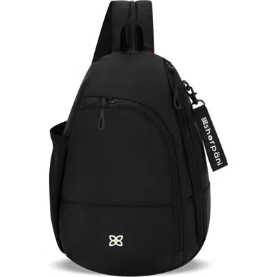Sherpani Wayfarer, Small Convertible Sling Backpack, 8l Travel Bag, Shoulder Sling Purse, Travel Gif In Black