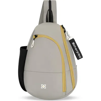 Sherpani Wayfarer, Small Convertible Sling Backpack, 8l Travel Bag, Shoulder Sling Purse, Travel Gif In Gray