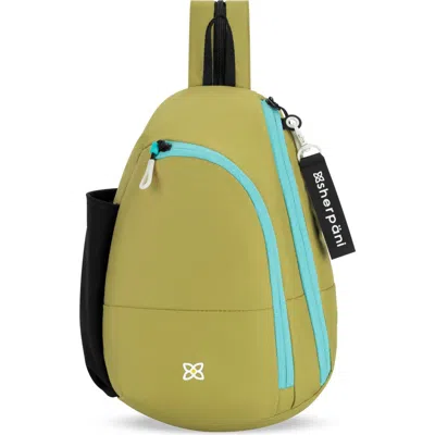 Sherpani Wayfarer, Small Convertible Sling Backpack, 8l Travel Bag, Shoulder Sling Purse, Travel Gif In Green