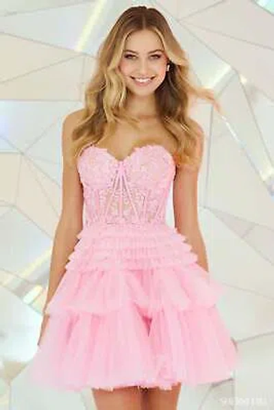 Pre-owned Sherri Hill 55683 Evening Dress Lowest Price Guarantee Authentic In Lilac