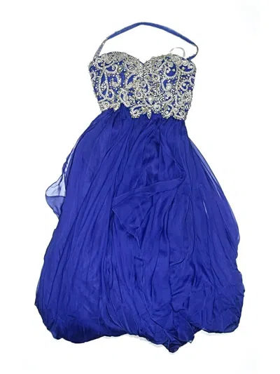 Pre-owned Sherri Hill Cocktail Dress In Blue
