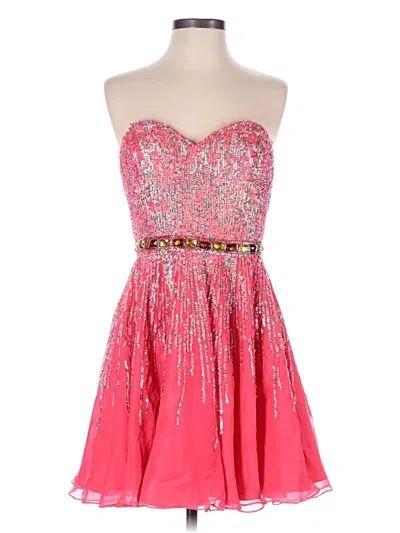 Pre-owned Sherri Hill Cocktail Dress In Pink