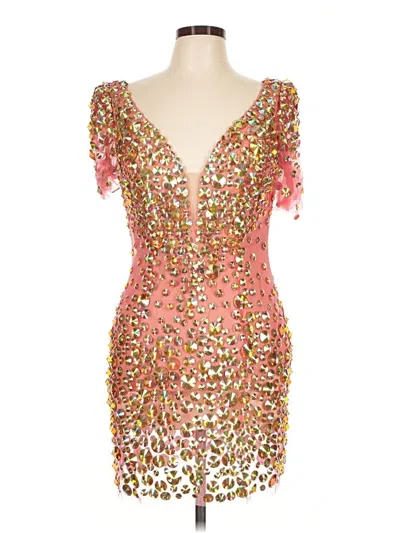 Pre-owned Sherri Hill Cocktail Dress In Pink
