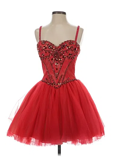 Pre-owned Sherri Hill Cocktail Dress In Red