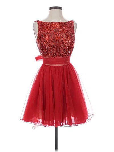 Pre-owned Sherri Hill Cocktail Dress In Red