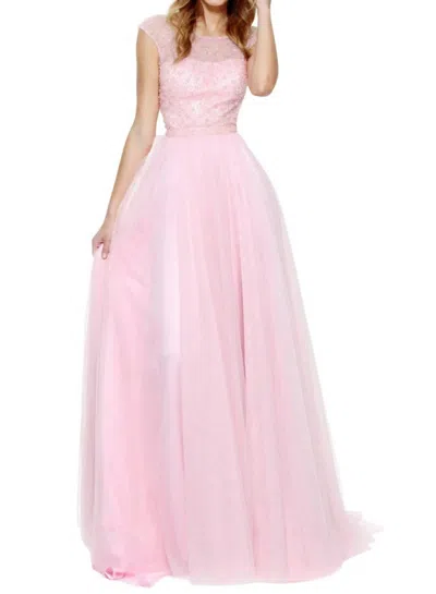 Sherri Hill Crystal Beaded Prom Dress In Pink