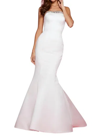 Sherri Hill Embellished Strapless Prom Dress In Ivory In Multi